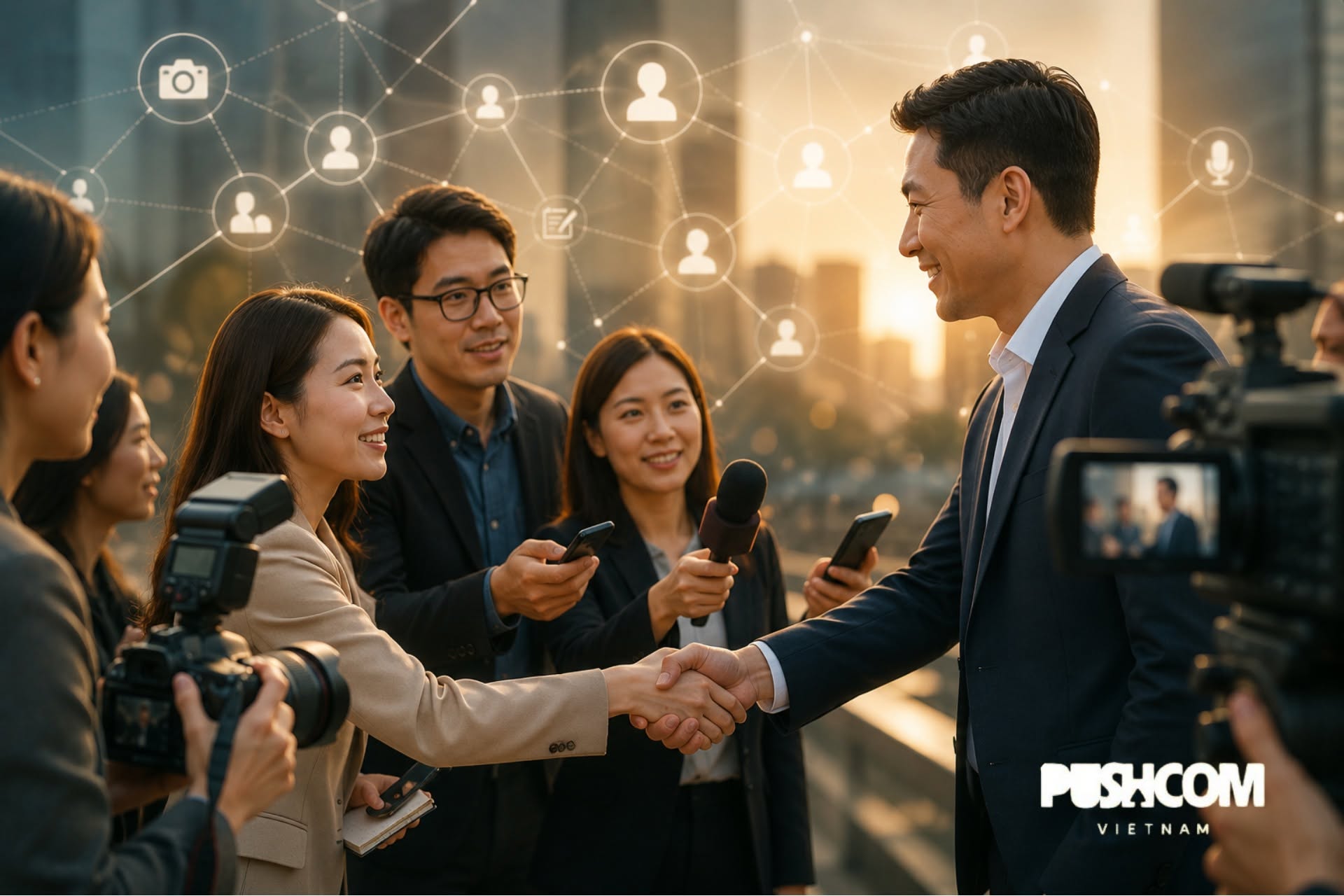 Công ty TNHH Pushcom Việt Nam tư vấn chiến lược quan hệ báo chí dựa trên giá trị trao đổi bền vững cho doanh nghiệp B2B